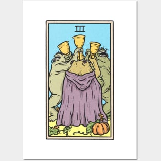 Three of Cups Toad Tarot Posters and Art